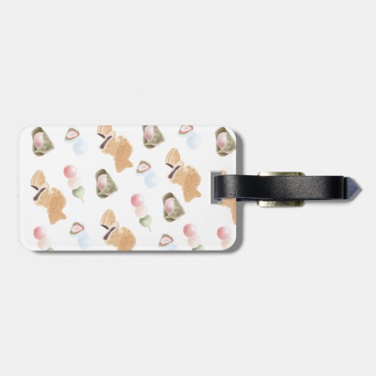 和菓子日本の柄 ラゲッジタグ (裏面横)