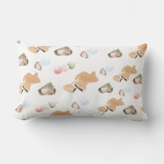 和菓子日本の柄 ランバークッション (正面)