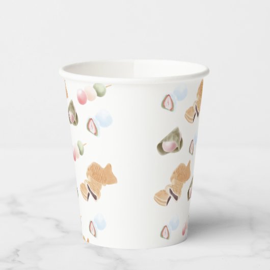 和菓子日本の柄 紙コップ (左)