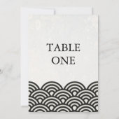 和風せいがいかスタイルの波模様大型テーブルナンバー 招待状 (裏面)