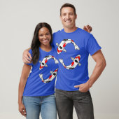 和風の池の美しい鯉のデザイン - 鯉の池のオーナーのための Tシャツ (ユニセックス)