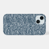 和風の波模様 iPhone 15ケース (裏面横)