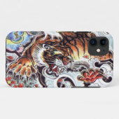 和風の虎のタトゥーデザイン Case-Mate iPhoneケース (裏面(横))
