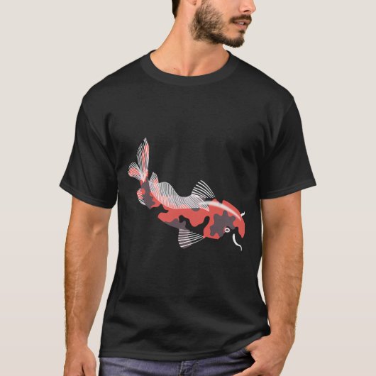 和風の錦鯉 Tシャツ (正面)