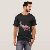 和風の錦鯉 Tシャツ (正面フル)