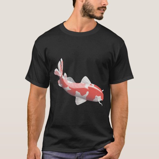 和風の錦鯉 Tシャツ (正面)