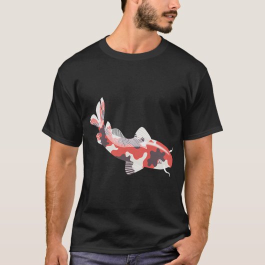 和風の錦鯉 Tシャツ (正面)