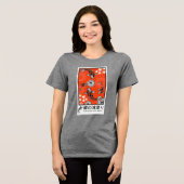 和風の鯉の彫刻アート トライブレンドＴシャツ (正面全面)