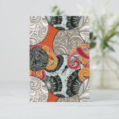 和風を感じる抽象的なスパイラルパターン カード (スタンド正面)