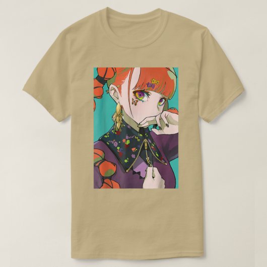和風アニメガールシャツエステ日本のティック大宅義 Tシャツ (デザイン正面)