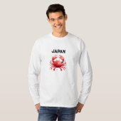 和風カニ漁師インスパイアデザイン Tシャツ (正面フル)