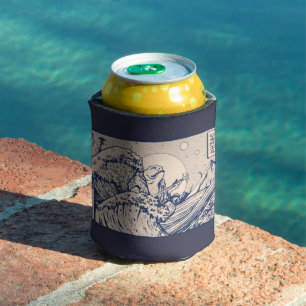 和風カントリーロアのカエル 缶クーラー