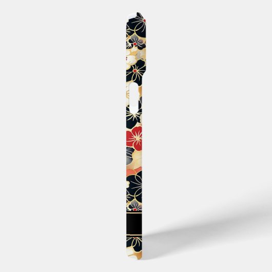 和風ゴールド花柄モノグラム Case-Mate iPhoneケース (裏面 / 右)