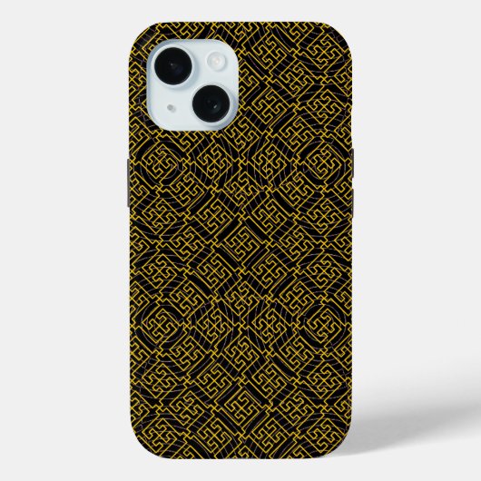 和風ゴールド&ブラック柄 Case-Mate iPhoneケース (裏面)