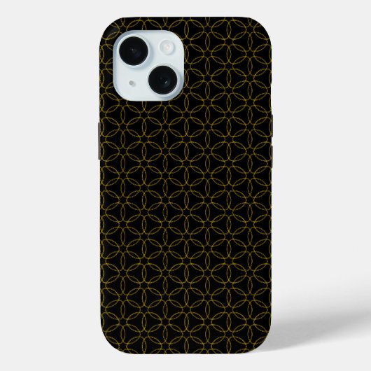 和風ゴールド&ブラック柄 Case-Mate iPhoneケース (裏面)
