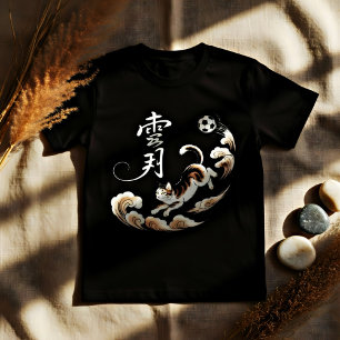 和風サッカーキャット レディースTシャツ トライブレンドTシャツ