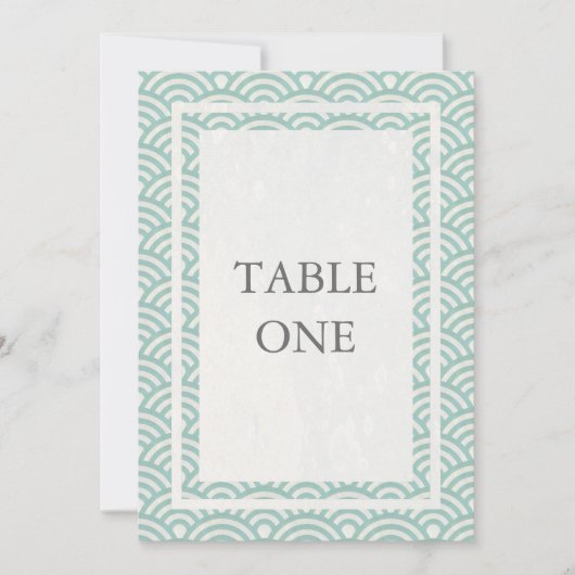 和風シンプルウェーブ テーブルナンバー (正面)