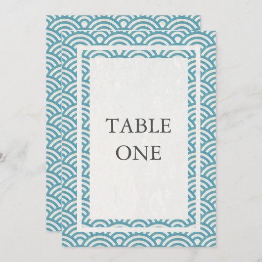 和風シンプルウェーブ テーブルナンバー (正面/裏面)