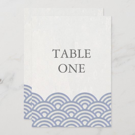 和風シンプルウェーブ テーブルナンバー (正面/裏面)