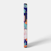和風デザインの花 iPhoneケース (左側面)