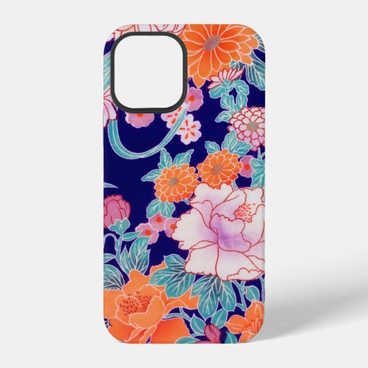 和風デザインの花 iPhoneケース (裏面)
