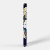 和風デザインの花 iPhoneケース (右側面)