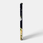 和風デザインの花 iPhoneケース (左側面)