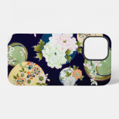 和風デザインの花 iPhoneケース (裏面横)