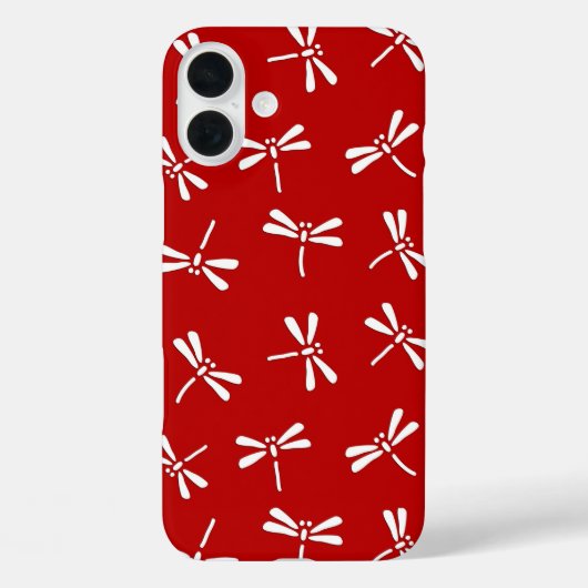和風トンボ柄 深紅と白 Case-Mate iPhoneケース (裏面)