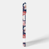 和風ピンク花柄モノグラム Case-Mate iPhoneケース (裏面 / 右)