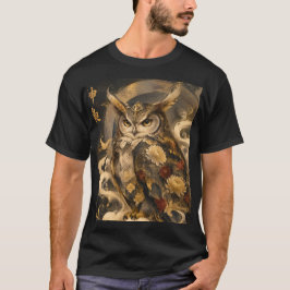 和風フクロウアート | 伝統的なフクロウの守護神デザイン Tシャツ
