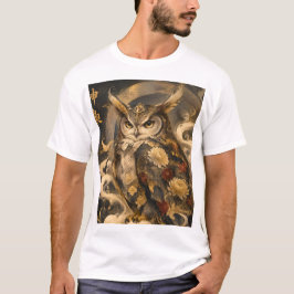 和風フクロウアート | 伝統的なフクロウの守護神デザイン Tシャツ