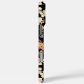 和風ブラック花柄モノグラム Case-Mate iPhoneケース (裏面 / 右)