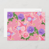 和風ポストカード（星とハート） ポストカード (正面/裏面)