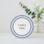和風モダンな波紋丸テーブルのナンバー 招待状 (スタンド正面)
