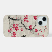 和風モダン 桜の花のデザイン iPhone 15ケース (裏面横)