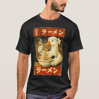 和風ラーメン・アヒル・フード・アニメTシャツ Tシャツ