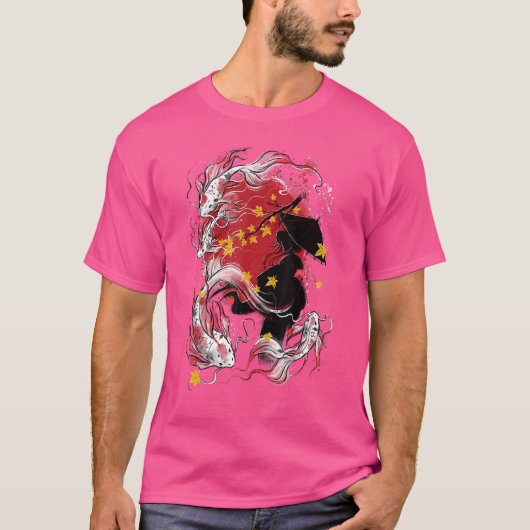 和風レトロな秋 紅葉 Tシャツ (正面)