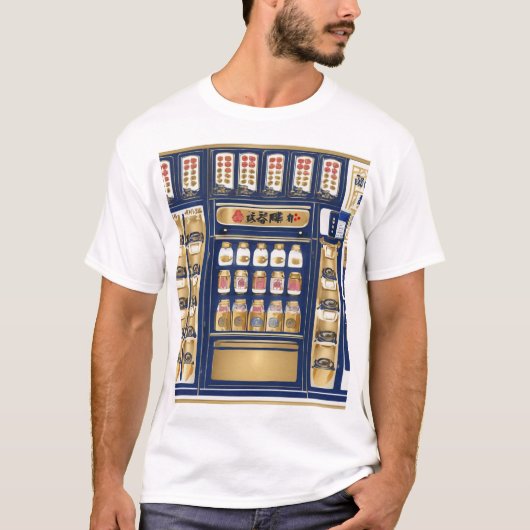 和風伝統柄のシームレス テキスタイルデザイン Tシャツ (正面)