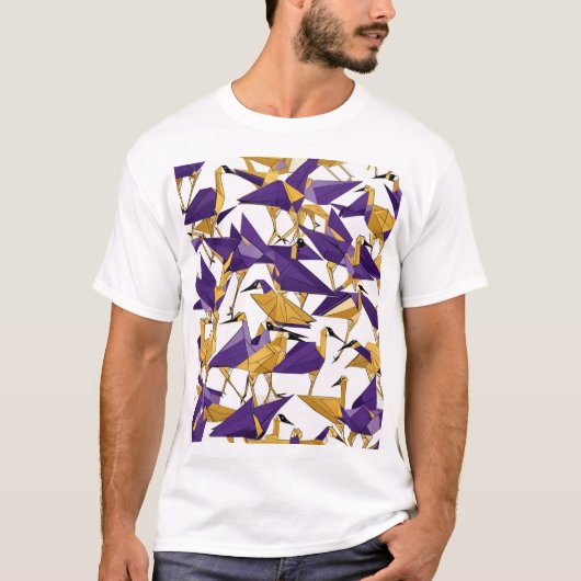 和風伝統柄デザイン - エレガントアジア Tシャツ (正面)