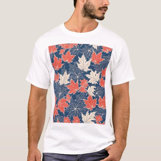 和風伝統柄デザイン 0047 - エレガント Tシャツ (正面)