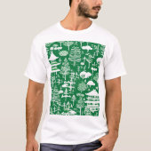 和風伝統柄デザイン 0069 Tシャツ (正面)