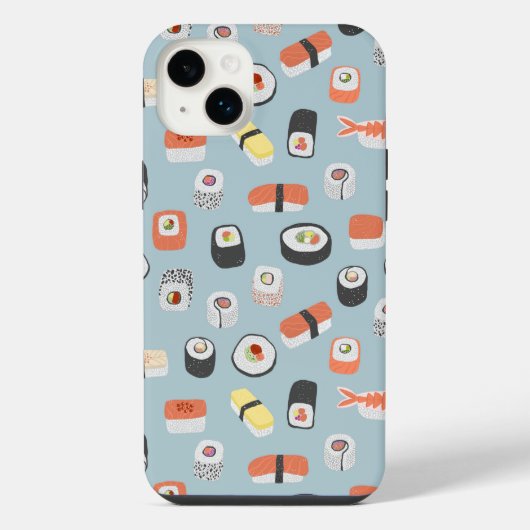 和風寿司パターン iPhoneケース (裏面)