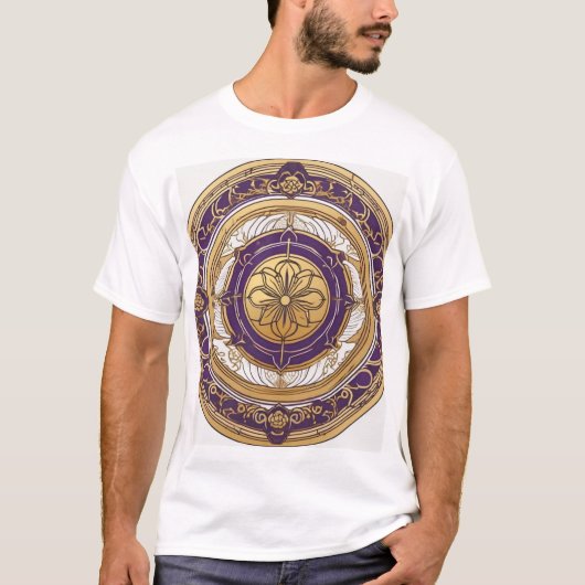 和風幾何学模様デザイン 0045 Tシャツ (正面)