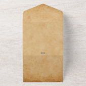 和風桜のウェディングセレブレーションをスクロール オールインワン招待状 (外側)