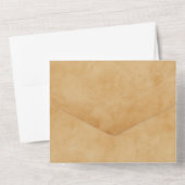 和風桜のウェディングセレブレーションをスクロール オールインワン招待状 (裏面)