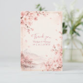 和風桜の結婚式 富士山のエレガンス サンキューカード (スタンド正面)