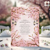 和風桜ランタン ウェディング 招待状