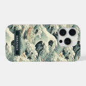 和風波紋モノグラム iPhoneケース (裏面横)