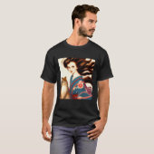 和風美人と猫 Tシャツ (正面フル)